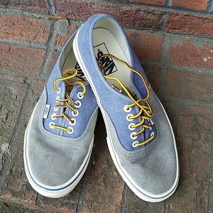 Men's Vans grey/chambray casual lace-up  shoes